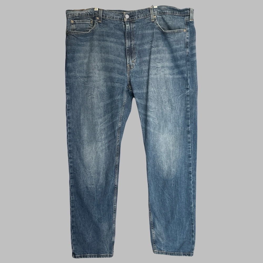 Levi's 502 Jeans Tapered Fit Stretch Denim‎ Mens Big & Tall Size 46x34 Blue